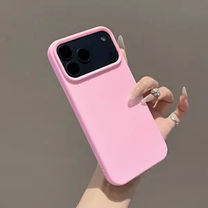 New high-end simple solid color liquid silicone suitable for Apple 17 Pro Max/16Pro/ mobile phone case Cover iPhone13/14-/12Pro/11/15Promax anti-fall protective case Accessories