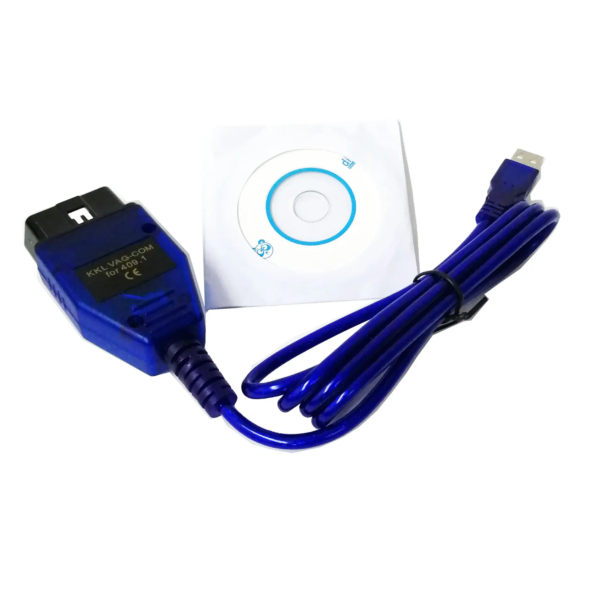 KKL VAG-COM 409.1 Standard USB Diagnostic Cable - CH340 Chip Classic VAG Cars OBD2 Interface for Volkswagen,Audi,Skoda - Compact 4.72x3.15in DIY Projects Tool for Fault Codes & Control Module Access