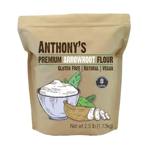 Anthony's Premium Arrowroot Flour Powder, 2.5 lb, Gluten Free, Non GMO, Cornstarch Alternative