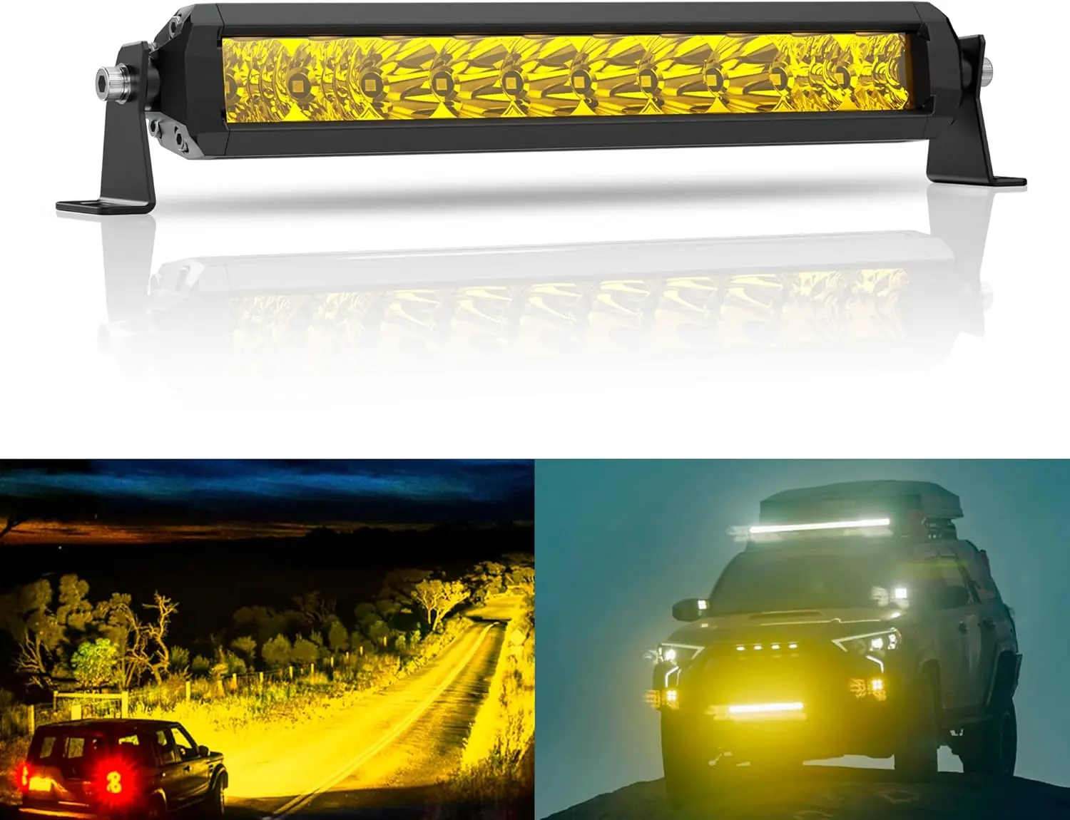 22in 60W Power Rating Dual Row Spot-Flood Combo LED Truck Lightbar, Aluminum Alloy Offroad Lighting Accessory for 4WD Vehicles, Travel-Work-Driving Upgrade Part, Led Work Light, Light Bars For Trucks