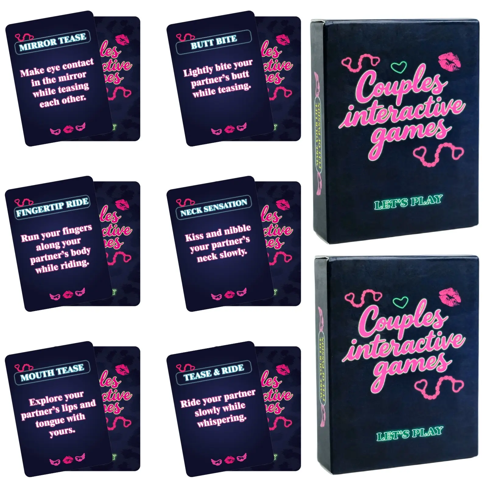 50 Card Game Set, Couples Bedroom Fun Activities Cards, Relationship Card Game, Full-English Adult Surprise Games, Card Deck, Conversation Card Game, Perfect for Daily Joy & Romantic Moments