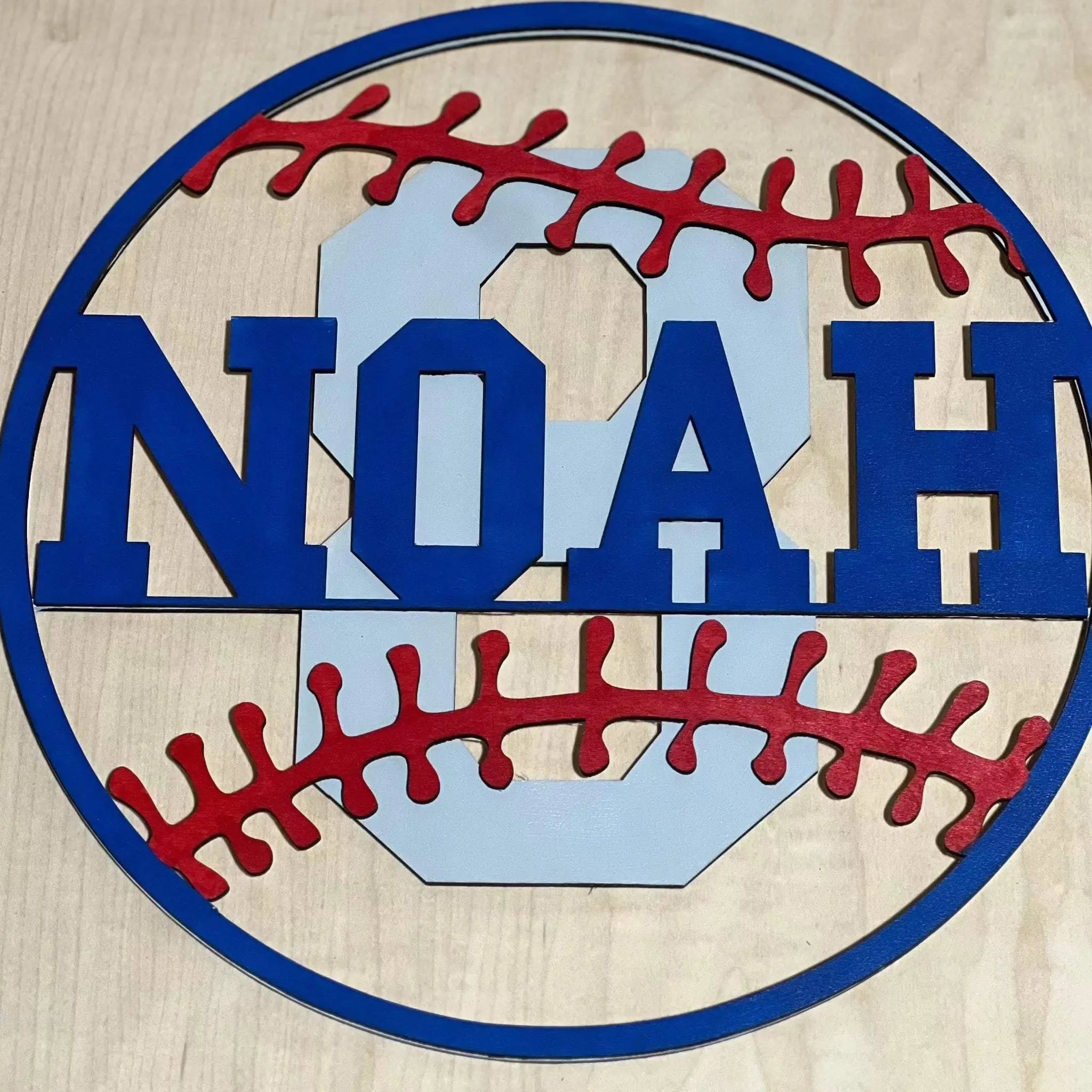 Custom baseball name plates