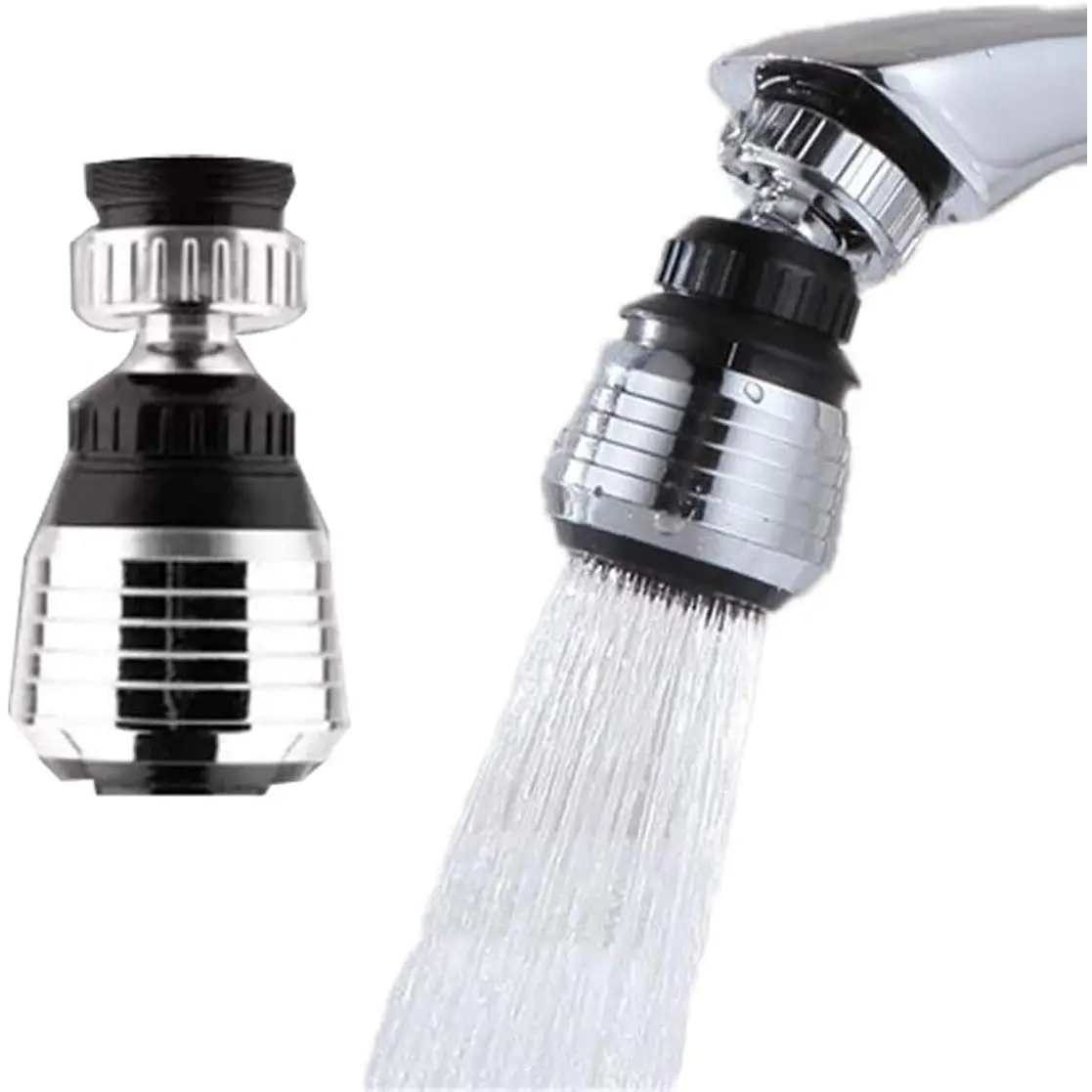 2 Pack Faucet Filter Aerator Sprayer, Sink 360 Swivel Water Tap Saving Diffuser for Kitchen Bathroom (Short)