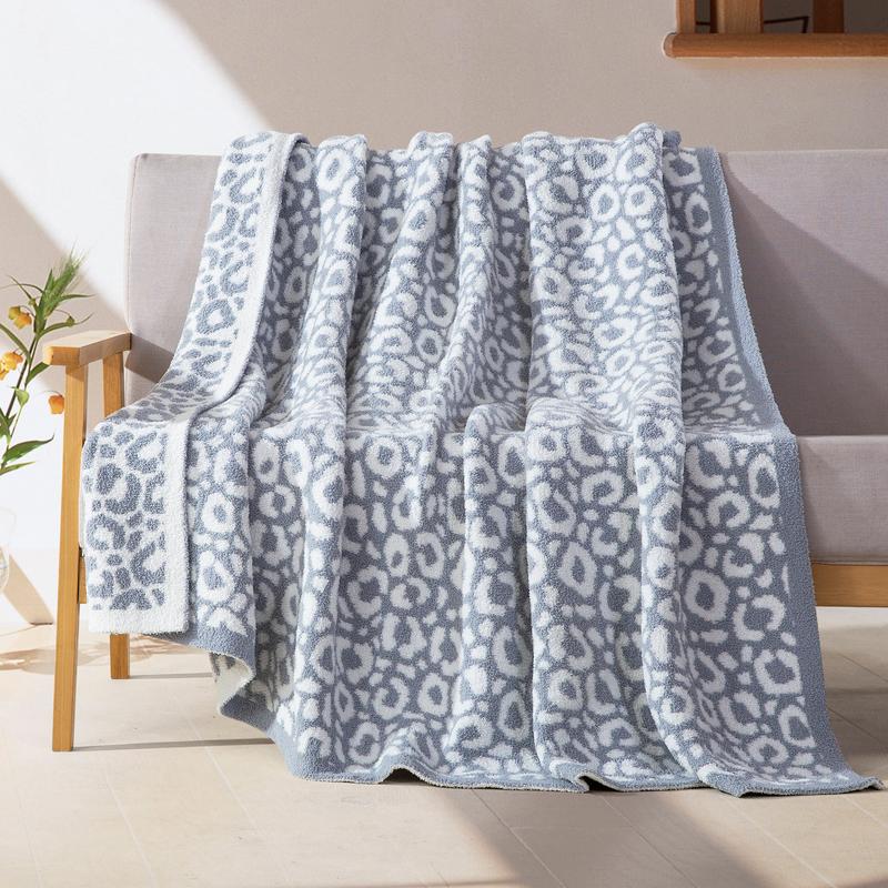 Elegant Comfort Ultra-Soft Checkered Knitted Throw Blanket, 50" x 70" – Lightweight, Breathable, All-Season Feather-Knit Design, Perfect Holiday Gift