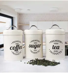 Tea, Coffee, & Sugar Jar Set ( 3 Piece)