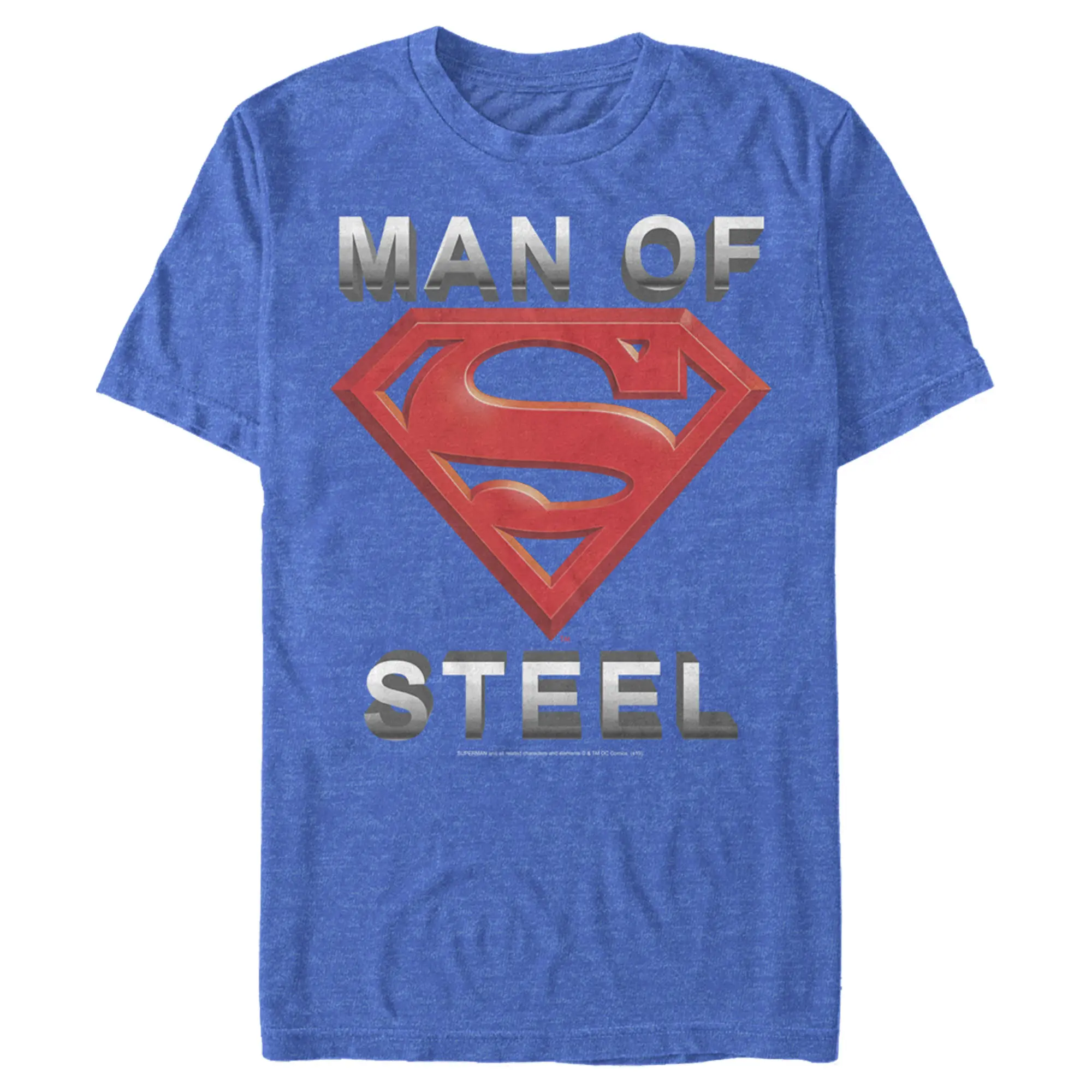 Men's Superman Man of Steel Beveled Logo T-Shirt