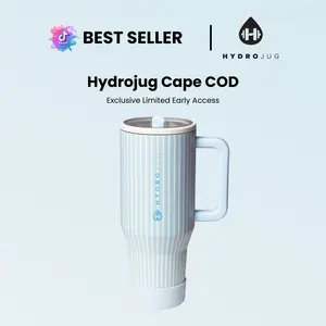 HydroJug Cape Cod Traveler 40oz Water Bottle Insulated Stainless Steel Tumbler with Handle Flip Straw Leak Resistant Reusable Gift for Women Men Capacity BPA Free