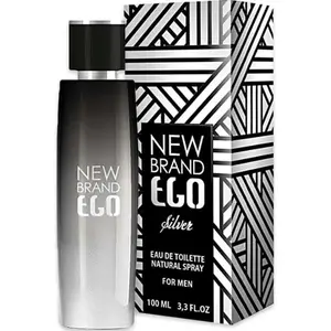 NEW Brand Ego Silver Men's Woody Spicy Cologne EDT - 3.4 fl oz Perfumes Fragrance, Coriander Blend, Grapefruit Base, New In Box, Packaged Men's Fragrance