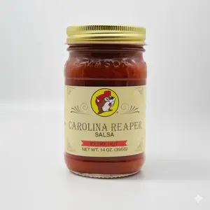 Buc-ee's Carolina Reaper Salsa - Extra Hot 14 oz with Carolina Reaper Peppers for Dipping & Cooking Extreme Spicy Flavor Intense Spiciness