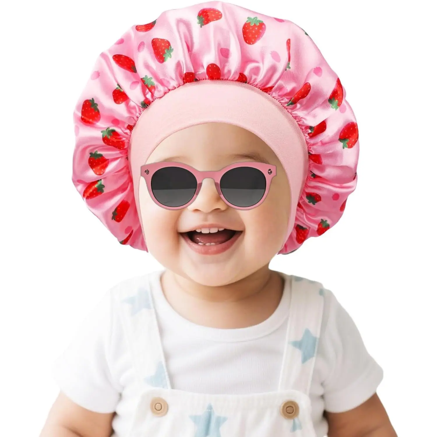 S-39 Satin Baby Bonnet for Sleeping Silk Sleep Cap Bonnets for Baby Girls and Boys Infant