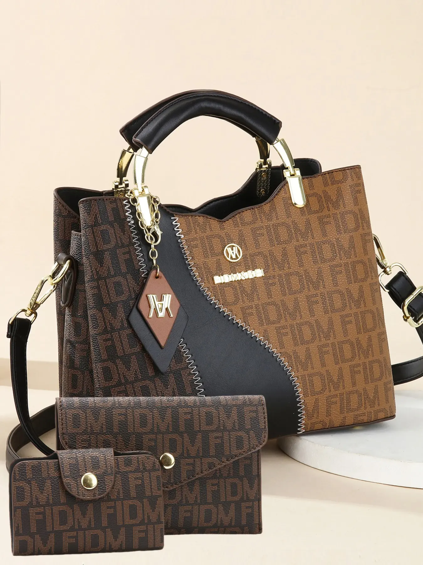 Women's Three-Piece Bag Set, Handbag Shoulder Crossbody PU Leather, Multi-Color Fashion Accessories, Versatility, Sleek Appearance, Ideal for Daily Use & Travel