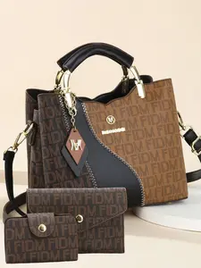 Women's Three-Piece Bag Set, Handbag Shoulder Crossbody PU Leather, Multi-Color Fashion Accessories, Ideal for Daily Use & Travel