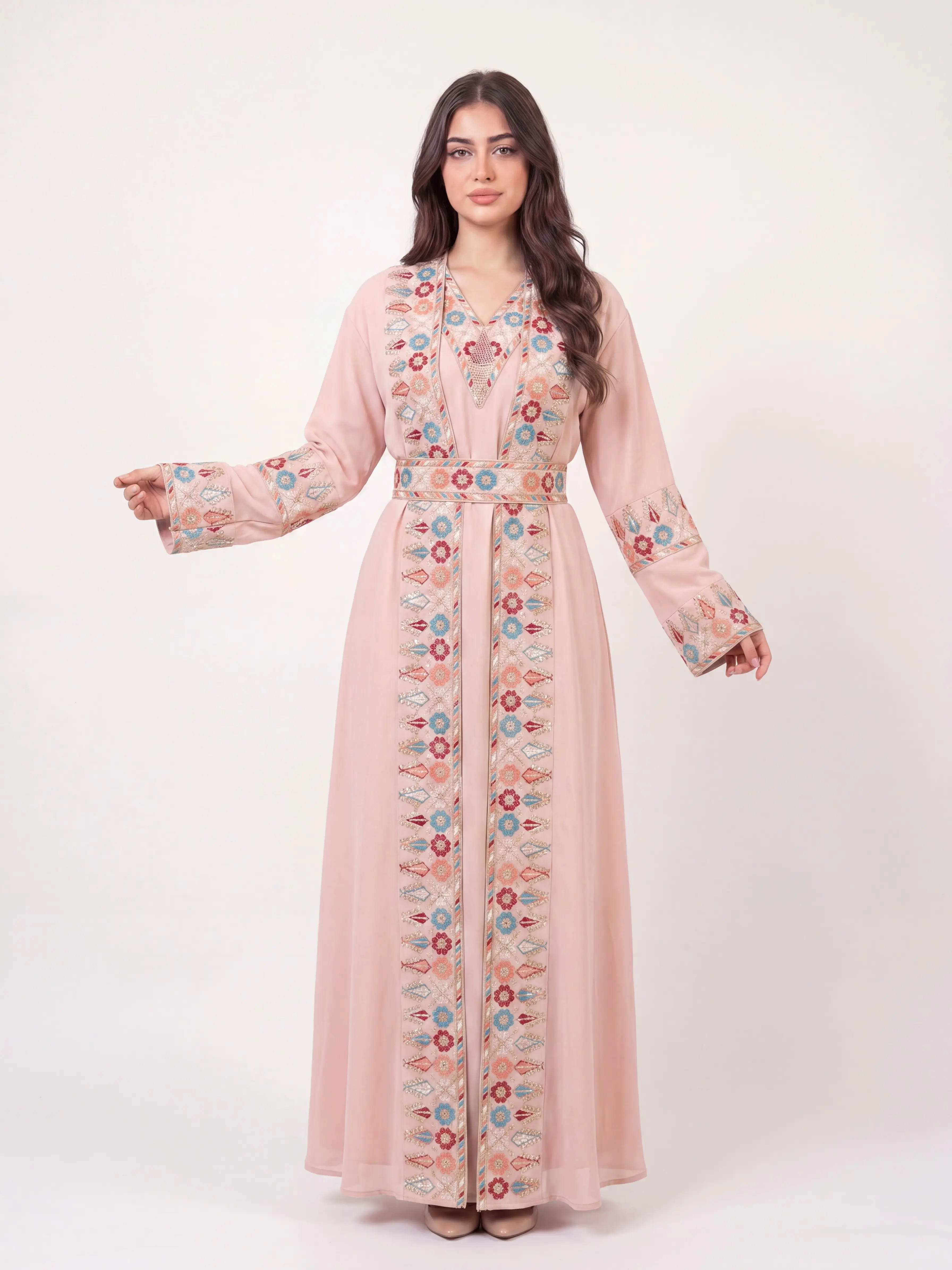 mini scarf dress Amoris T709 Elegant Chiffon Mini Dress with Neck Scarf Light Blue / XXS
