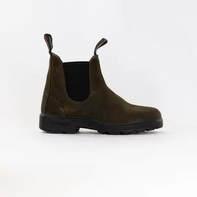 Lug Sole Olive Green Blundstones Original Clog #2423 Waxed Suede