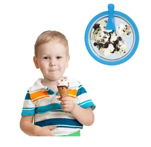 Kids Ice Cream Maker, Instant Ice Cream Maker Yogurt Frozen Sorbet Gelato Maker Pan Ice Roll Time Pan Ice Cream Make