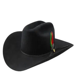 Texana Stetson 6x 160 Aniversario Negra con Pluma