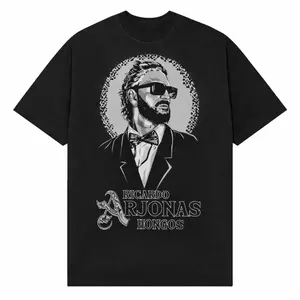 Ricardo Arjona Hongos Vintage Portrait T-Shirt – Latin Music Tour Graphic Tee, 1-Sided Shirt for Fans, Concert & Casual Streetwear