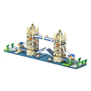212 MAIN Creative Building Block Set - London Tower Bridge ABS Plastic Architecture Model Kit for Small Animal Pet Supplies