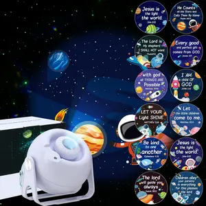 Verses Projector Galaxy Projector Includes 12 Interchangeable Christian Discs Night Light Set Project Religious on Walls or Ceilings for (Classic)