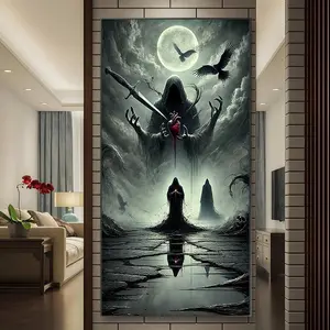 Nightmare 5D Diamond Arts Colorful Painting Kit, DIY Diamond Arts Colorful Painting by Numbers Kit, Wall Art Decor for Home Living Room Bedroom, Diamond Painting Kits, Crafts