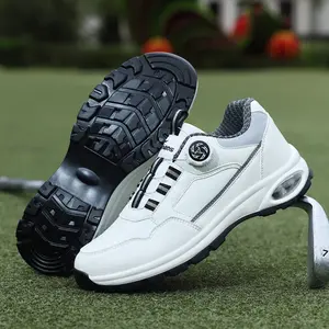 Four Seasons Golf Shoes with Easy Rotation Buckle Design Comfortable Casual Sports Shoes for Men White & Black Chunky Platform Breathable Sneakers sporty running shoe