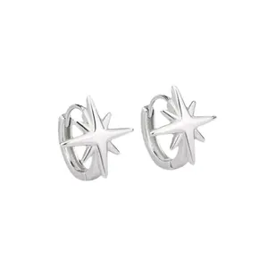 12mm Small Star Hoop Earrings for Women Men Streetwear Unisex Style