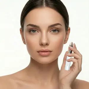 Portable Eyebrow Hair Remover for Women – Painless, Fast & Precise Flawless Electric Razor & Epilator for Eyebrow, Nose, Ear Hair Removal – 18K Gold-Plated, 360° LED Light