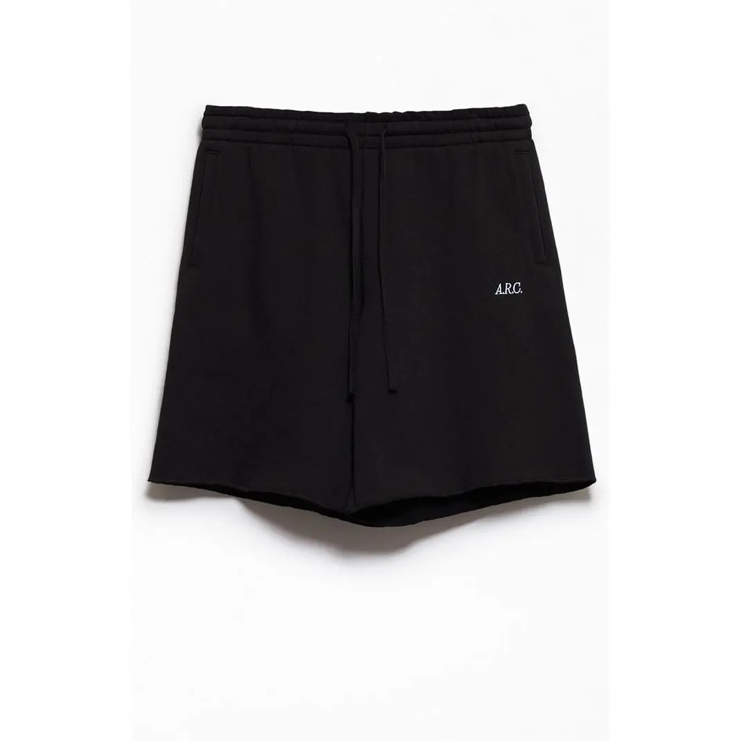 A.R.C. Men's Black Standard Long Fleece Sweat Shorts