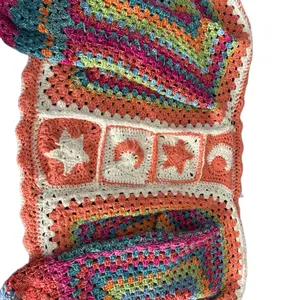 Colorful Cardigan with Moon/Star Granny Squares - Womenswear Knitwear, Colorful Design, Comfortable Fit