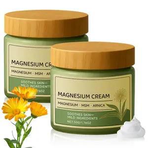 Magnesium Cream with MSM & Arnica, Mild Ingredients for Skin Soothing, Daily Body Care Cream, 50g/1.76oz