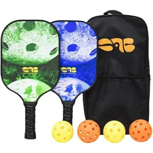 Pickleball Set - Fiberglass Paddles for Adults & , Balls & Bag - Starter Kit for Families & Beginners,   - Ideal for Schools, Clubs & Corporate Events -