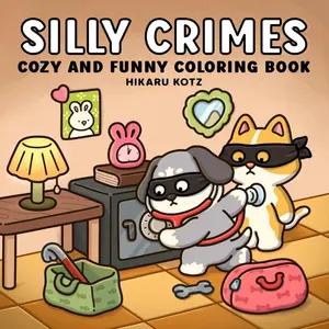 Silly Crimes Cozy & Funny Coloring Book, Hilarious Kawaii Animal Antics, Stress Relief & Creative Fun, Perfect for Adults & Kids