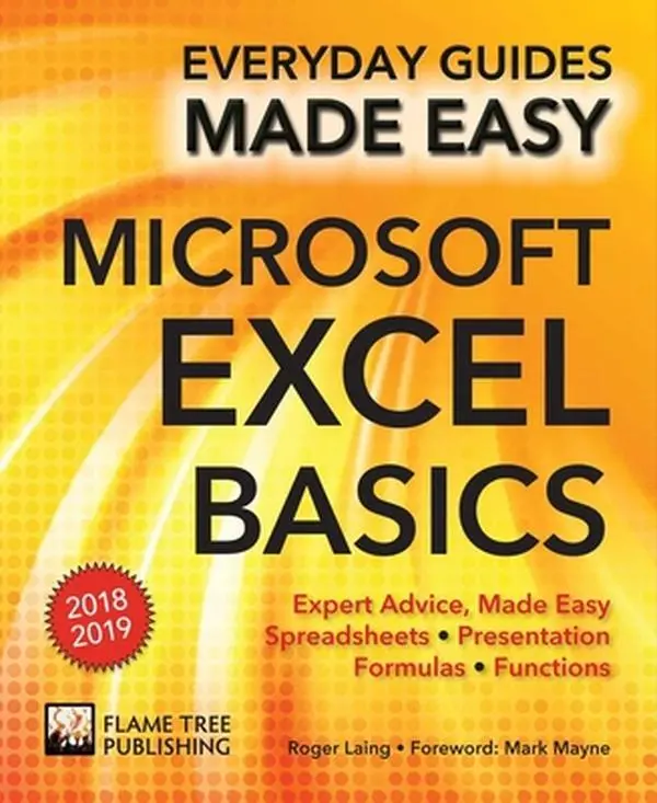 Used Microsoft Excel Basics (2018 Edition) - 128 Pages, English, Flame Tree Illustrated Paperback with Functions for Excel Users by Roger Laing, Expert Advice