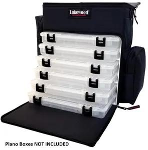 NEW Lakewood Soft-Sided Hard Magnum Top Shelf Fishing Lure Case - Grey
