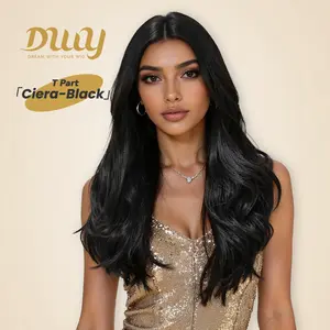 [CLEARANCE SALE] Ciera -DWY Lace Front Middle Part Long Wavy Brown Glueless Synthetic Christmas wigs for women 4 Shades 22 Inches