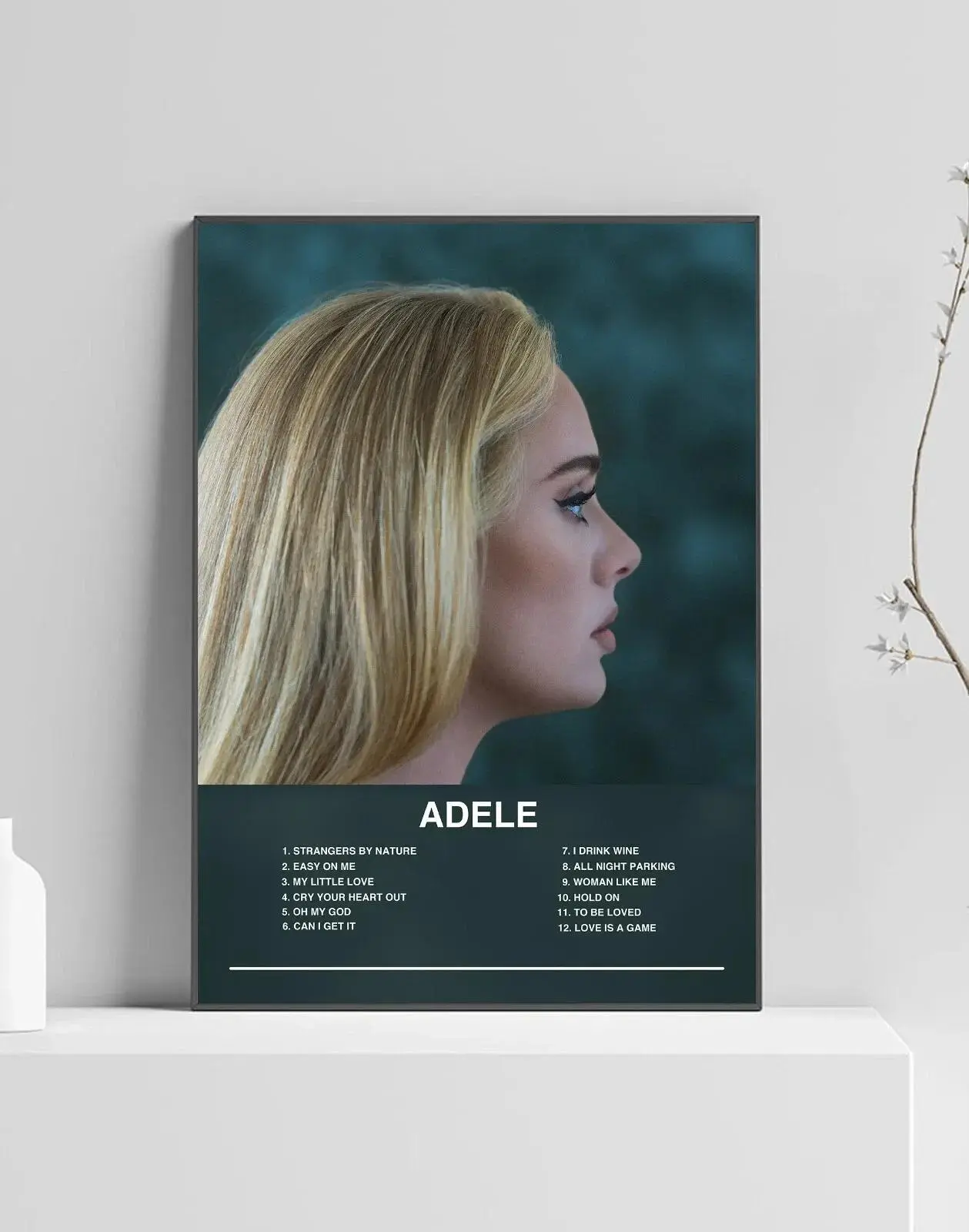 Adele 30 Album Premium Music Poster, Artwork Tracklist