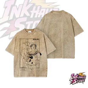 JoJo's Bizarre Adventure Part 8: Josuke Higashikata and his Stand, Soft & Wet.--Short Sleeve Cotton Unisex Retro wash Tee