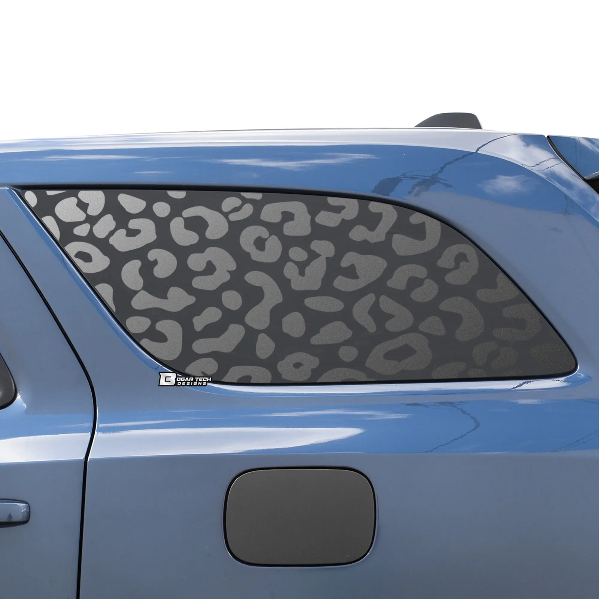 Precut Leopard Cheetah Rear Side Quarter Window Fuel Door Decal Stickers Fits Dodge Durango 2014-2026