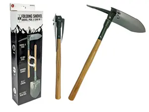 24-1/4" 45 HRC Hardness Steel Shovel and Pick with Wood Handle