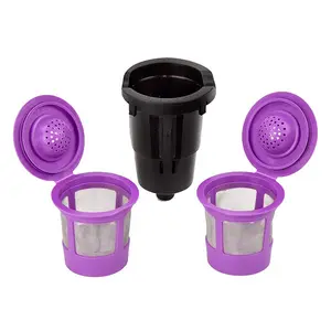 Keurig Mini Reusable K cup with Adapter - Durable And Easy To Use - Keurig Mini Plus Reusable K cup (Pack of 2 + Adapter)