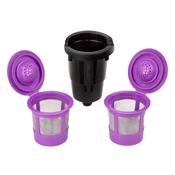Keurig Mini Reusable K cup with Adapter - Durable And Easy To Use - Keurig Mini Plus Reusable K cup (Pack of 2 + Adapter)