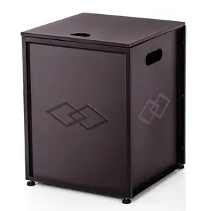 16‘’ Wide Outdoor Propane Tank Cover - 20 Lbs Tank Side Table with Storage, Dual Function for Gas Fire Pit, Grill, Griddle & Stoves，Bronze，Diamond