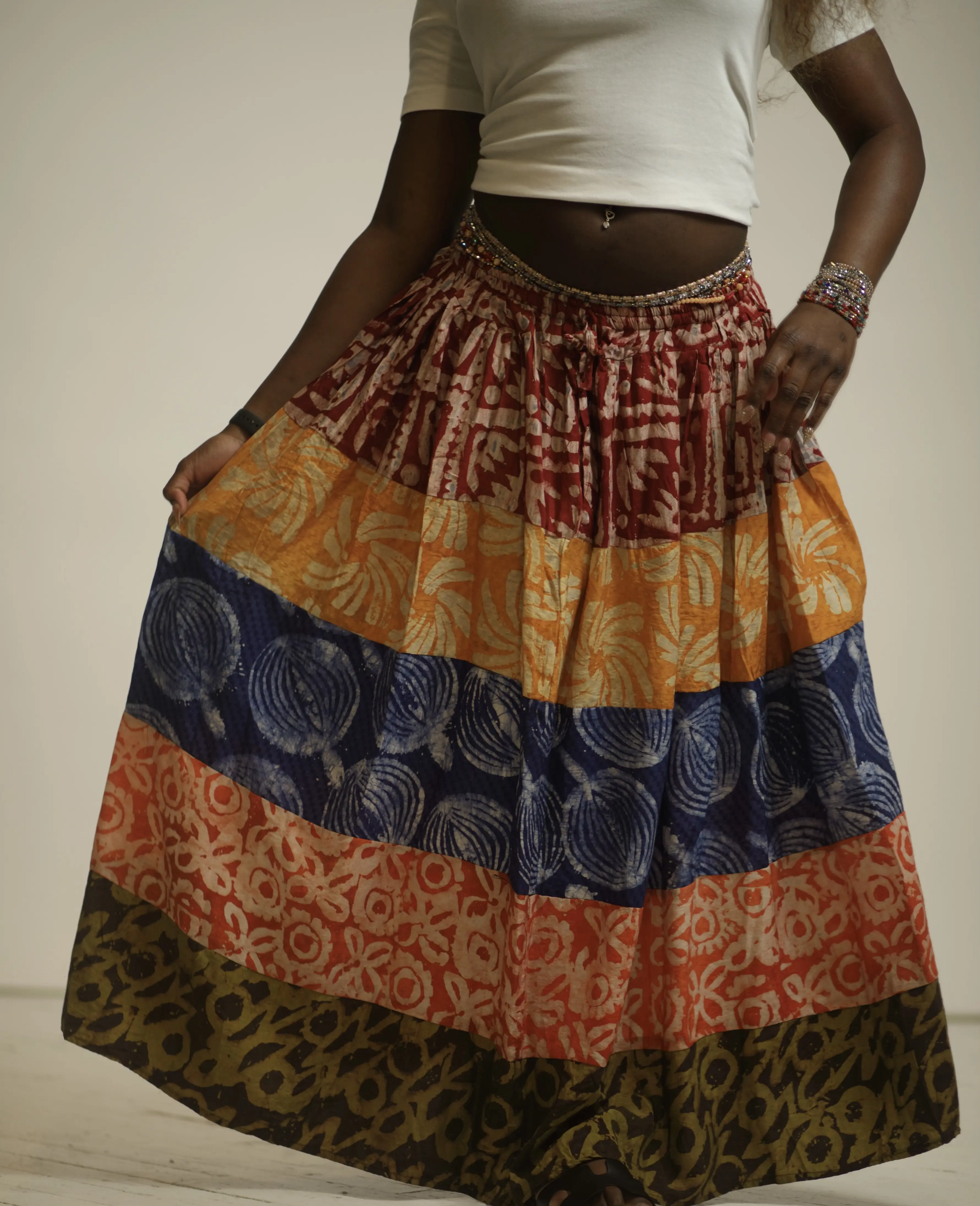 SUSU CARRABIAN ADIRE MAXI SKIRT