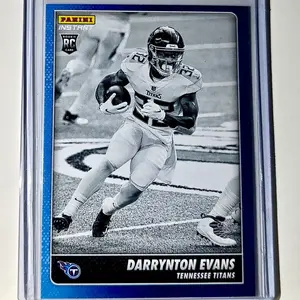 Darrynton Evans 2020 Panini NFL #13 Black and White Rookies Card Titans 1 of 518