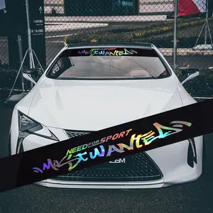 Colorful Reflective Decoration Decals, Truck Car Decal, Car Stickers for Front Windshield, Vehicle Exterior Decoration, Windshield Banner, Stylish Car Accessory, Enhance Your Vehicle Look