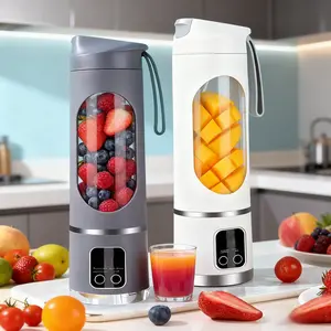 Portable Digital Juicer Blender - Smart LED Display, USB Rechargeable, Leak-Proof, Diet-Friendly Compact Blender for Smoothies, Shakes, Baby Food & Lemon Juicing - Multimode Juicer Machine, Durable Travel Juice Extractor, Practical All-Occasion Gift