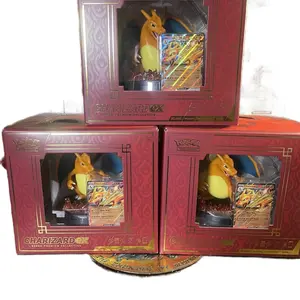 CHARIZARD EX SUPER-PREMIUM COLLECTION BOX WITH AWESOME CHARIZARD STATUE/CARD HOLDER