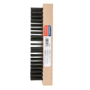 212 MAIN Carbon Steel Wire Brush - 2.5x7 in, Block Handle, Pack of 6, Household Cleaning Tool for Cycling & Outdoor Recreation Equipment Maintenance