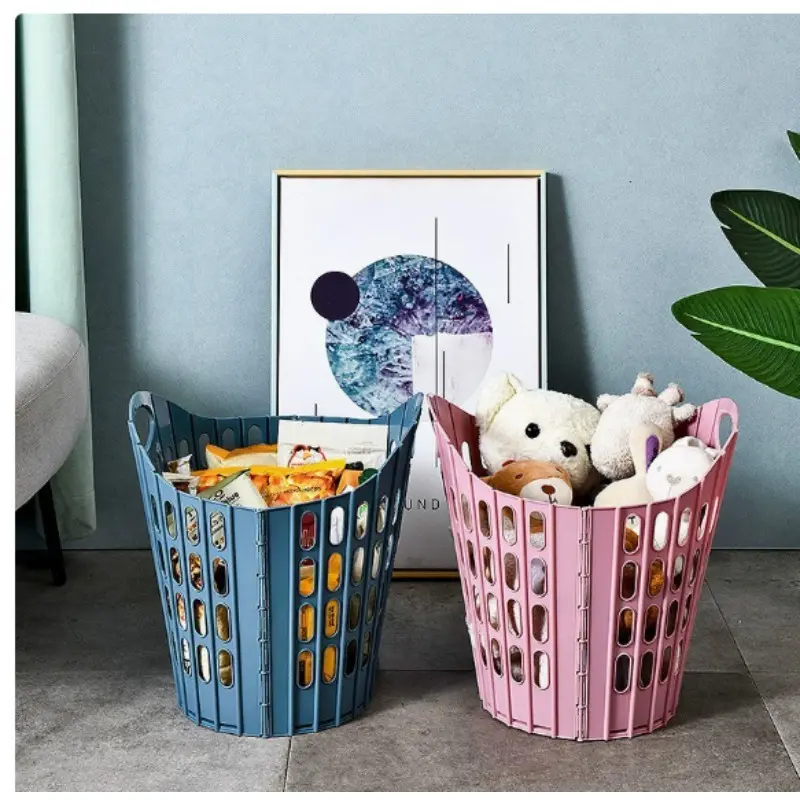 Foldable Wall-Mounted Laundry Basket - Portable Dirty Clothes Hamper for Bathroom