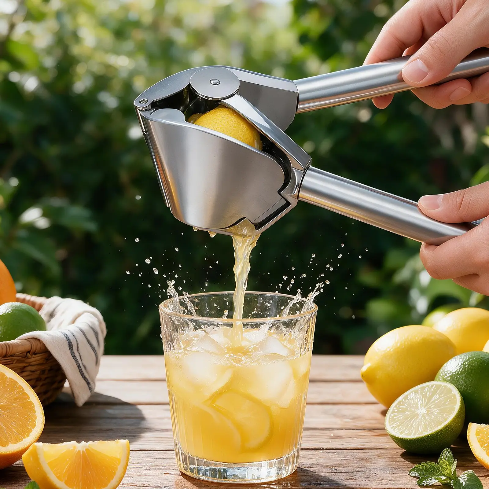 Manual Lemon Squeezer, Lightweight Handheld Citrus Press, Easy-to-Clean, Fruit Juicer for Lemons & Limes, Ergonomic Hand Press, Smooth & Easy to Use, Kitchen Essential, Family-Friendly Kitchen Gadget, Design for Lemonade&Drinks, Great Gift for Family